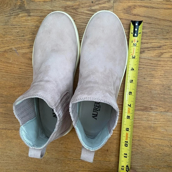 Aureus Women's Andrea  Chelsea Sneaker Pink Suede leather Ankle Boot Sz 7 - Picture 11 of 13